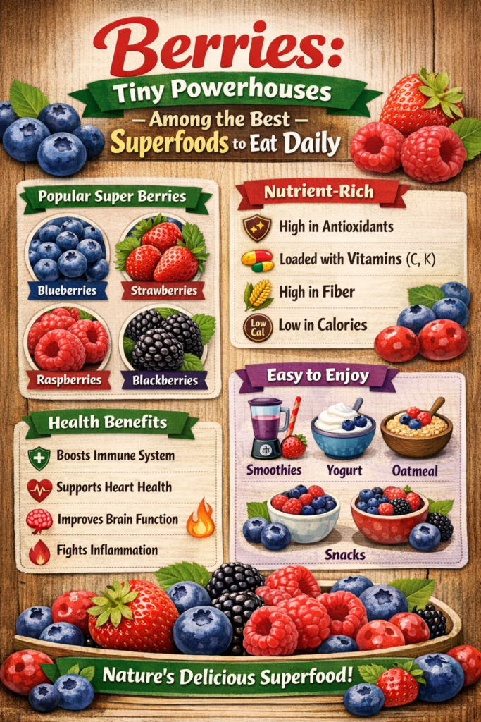 Berries Tiny Powerhouses Among the Best Superfoods to Eat Daily